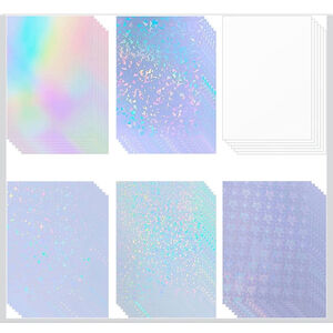 Bleidruck Arts & Crafts Holographic Laminate Sheets One Size White Multicolor